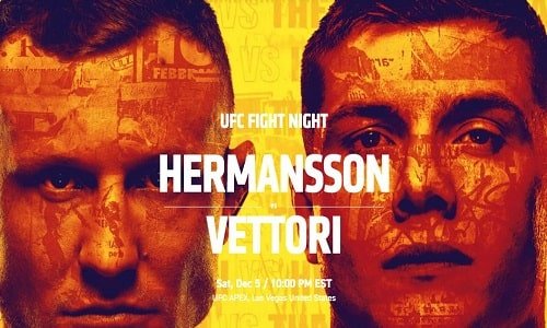 Watch UFC on ESPN: Hermansson vs. Vettori 12/5/2020 Full Show
