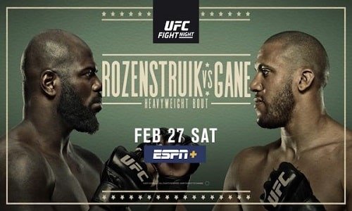 Watch UFC Fight Night Vegas 20: Rozenstruik vs. Gane 2/27/21 Full Show Full Show