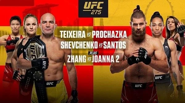 UFC 275 Teixeira vs Prochazka 6/11/2022 – 11th June 2022 Full Show
