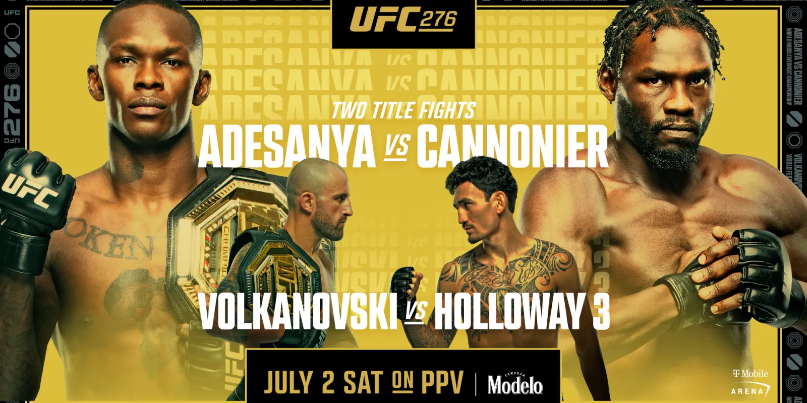 UFC 276: Adesanya vs. Cannonier PPV 7/2/22 – 2nd July 2022 Full Show