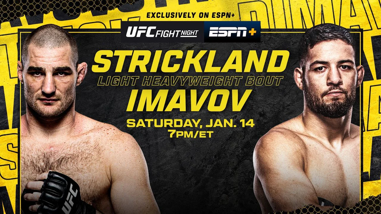 UFC Fight Night: Strickland vs. Imavov 1/14/23 – 14th January 2023 Full Show