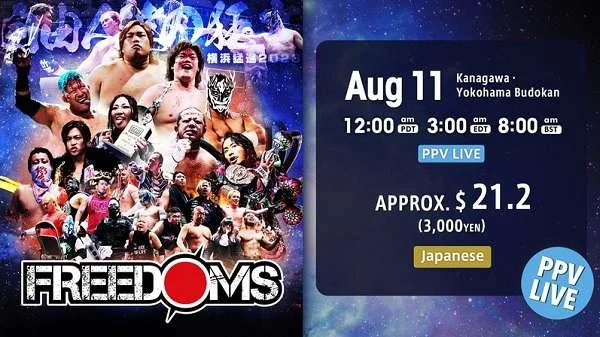 NJPW Freedoms PPV 2023 8/11/23 – 11th August 2023 Full Show